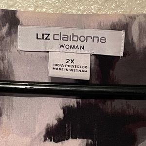Liz Claiborne pink and black blouse